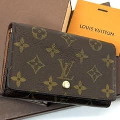 美品 ルイヴィトン モノグラム ポルトモネ ビエ トレゾール 財布 L字