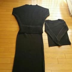 最終値下げ♡　黒アコーディオンプリーツ3点セットのサムネイル