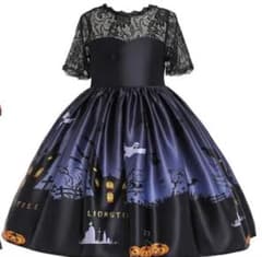 キッズ⭐︎ハロウィン⭐︎コスチューム⭐︎140⭐︎魔女⭐︎ドレス⭐︎ネイビーのサムネイル