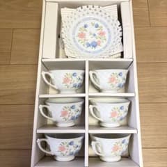 【新品・昭和レトロ】ケイトマリアンヌ ティーカップ＆ソーサー 6客セットのサムネイル