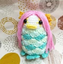 ＊ハンドメイド＊アマビエ様 あみぐるみのサムネイル