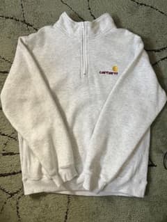カーハート carhartt ハーフジップ スウェット グレー 古着のサムネイル