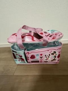 ミッキー&ミニー　ルビー&ミントショコラ　大きなポッケ付きバスケット