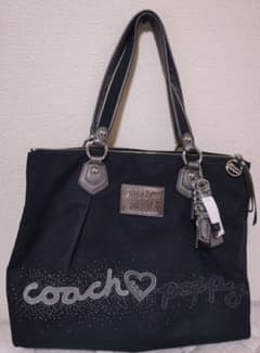 COACH  美品 ポピーキャンバストートバック( キャンバス×レザー)のサムネイル