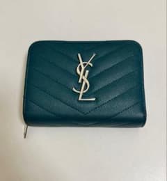 YSL ターコイズグリーン 二つ折り財布のサムネイル