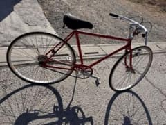 レトロ風 自転車 シングルギア 赤 中古 現状渡し - メルカリ
