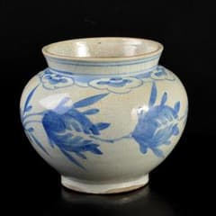 李朝　染付　花卉文　壷　花瓶　C　6288 m48561741309_1.jpg?1700020790