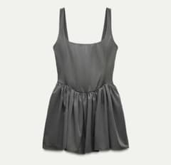 zara ギャザー バーレスク ワンピース ミニワンピース バレエコアのサムネイル