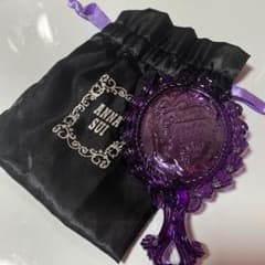 ANNA SUI ハンドミラー 手鏡 パープル 巾着袋付きのサムネイル
