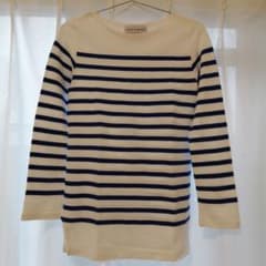 美品 フォークアンドスプーン urban  research バスクシャツ 青Mのサムネイル
