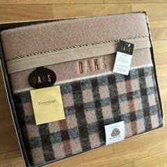 DAKS 毛布 ベージュ・チェック柄のサムネイル