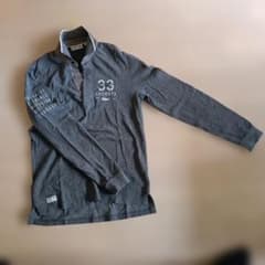 LACOSTE 長袖ポロシャツ グレー メンズ