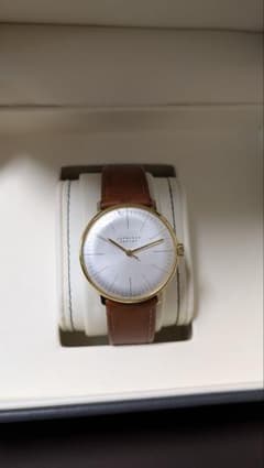 傷ありユンハンス マックス・ビル 手巻き 旧ロゴ design ゴールド 箱 