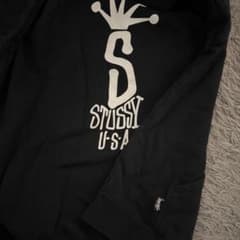 STUSSY ブラック パーカー フード付きのサムネイル