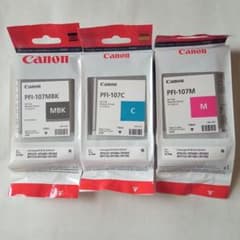 Canon PFI-107MBK/C/M インクカートリッジセット - メルカリ