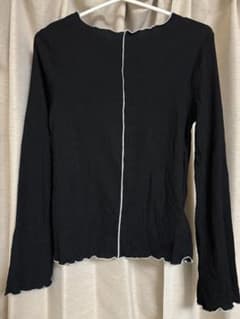 GRL 配色メロウフレアスリーブトップス F [fo1733] ブラックのサムネイル