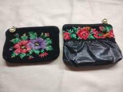 使ってください！FEILER 花柄刺繍 ポーチ　2個セットのサムネイル