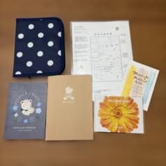ま*こ様 familiar メディカルブック 母子手帳ケース 育児記録セット エのサムネイル