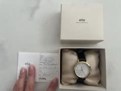 ete シンプル腕時計 ホワイト/ゴールド