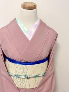 単衣　紬　無地　似桃(にせもも)色　裄68cm　正絹 単衣 紬 無地 似桃(にせもも)色 裄68cm 正絹 - メルカリ