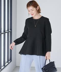 新品未使用☆Ur's ユアーズ☆パイピングペプラムトップス☆ブラウス☆カットソー