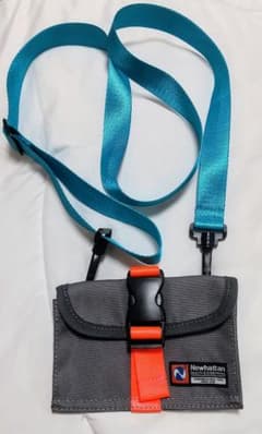 Newhattan ミニショルダーバッグ グレー×オレンジのサムネイル