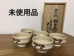 赤膚焼　奈良絵　汲み出し茶碗　５客　未使用品のサムネイル