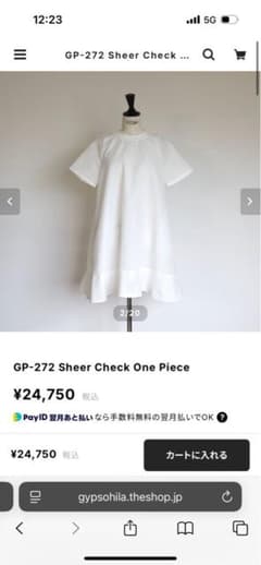 新品、未使用Gypsohila Sheer Check One Pieceのサムネイル