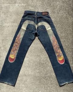m*o様 メ*リ様 EVISU 大黒 ファイアーパターン デニムパンツ限定価格のサムネイル