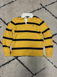 【人気】Polo by Ralph Lauren ラガーシャツ イエローネイビーのサムネイル
