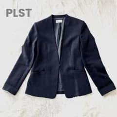 PLST プラステ レディース ジャケット ノーカラージャケット ネイビー