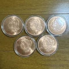 銅貨ラウンド 1オンス 5枚セット 純銅 モルガンダラー - メルカリ