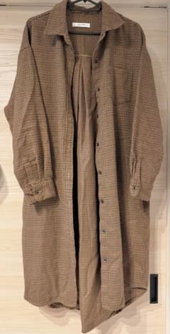 BACK NUMBER シャツワンピース 茶色 千鳥柄のサムネイル