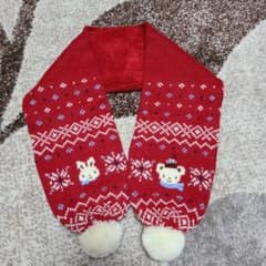 美品　ファミリア　マフラー　赤のサムネイル