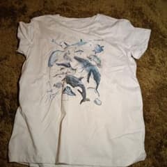SHEIN 海洋生物プリント Tシャツ ホワイト XSサイズのサムネイル