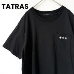 最高級✨】TATRAS タトラス エンブレムロゴ 半袖Tシャツ 黒 01 S 