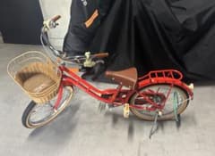 HACCHI 赤 幼児用自転車 かご付き　引き取りのみのサムネイル