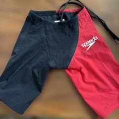 Speedo 競泳水着 黒/赤 FINA SP146332 - メルカリ