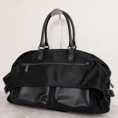極美品☆LIN-KU 輪怐 極 ボストンバッグ 牛革 ナイロン 日本製 黒 旅行