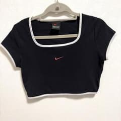 NIKE リブ クロップドTシャツ ブラックのサムネイル