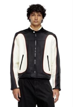 ジョングク着用　DIESEL バイカージャケット　サイズ50 DIESEL】Blink ナイロンバイカージャケット BTSジョングク着用 (DIESEL