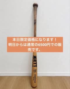プロ支給品 硬式 木製 バット ZETT NPBマーク入り 長谷川勇也選手