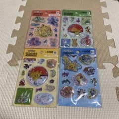 한국 한정 한국 다이소 포켓몬 씰 세트 4종