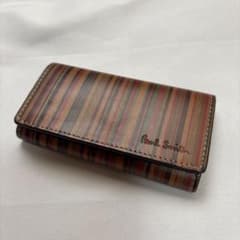 ポールスミス キーケース メンズ ヴィンテージ マルチストライプ 箱