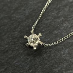 Pt850 ダイヤネックレス 0.16ct 1.63gのサムネイル