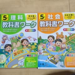 教科書ワーク　啓林館 理科＆日本文教社会　 5年のサムネイル