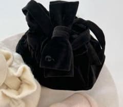 epine ribbon gather bag blackのサムネイル