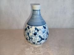 骨董市購入 九谷陶光 花瓶 花器 / 酒器 徳利 染付 花柄 - メルカリ