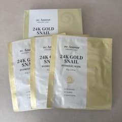【定価4500円相当】24Kゴールドスネイル ハイドロゲルマスク 3枚セットのサムネイル