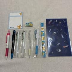 文具10点セット 鉛筆 ボールペン クリアファイル 消しゴム 付箋 - メルカリ